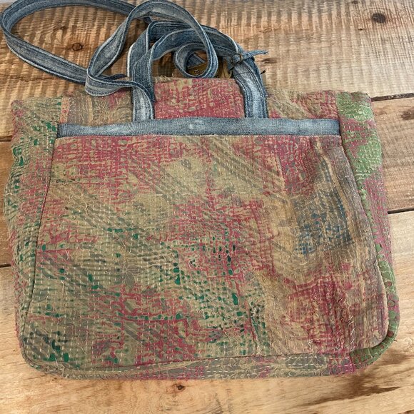 077 We The Free Kantha Sashiko Tote Multiple patterns available - Picture 10 of 14